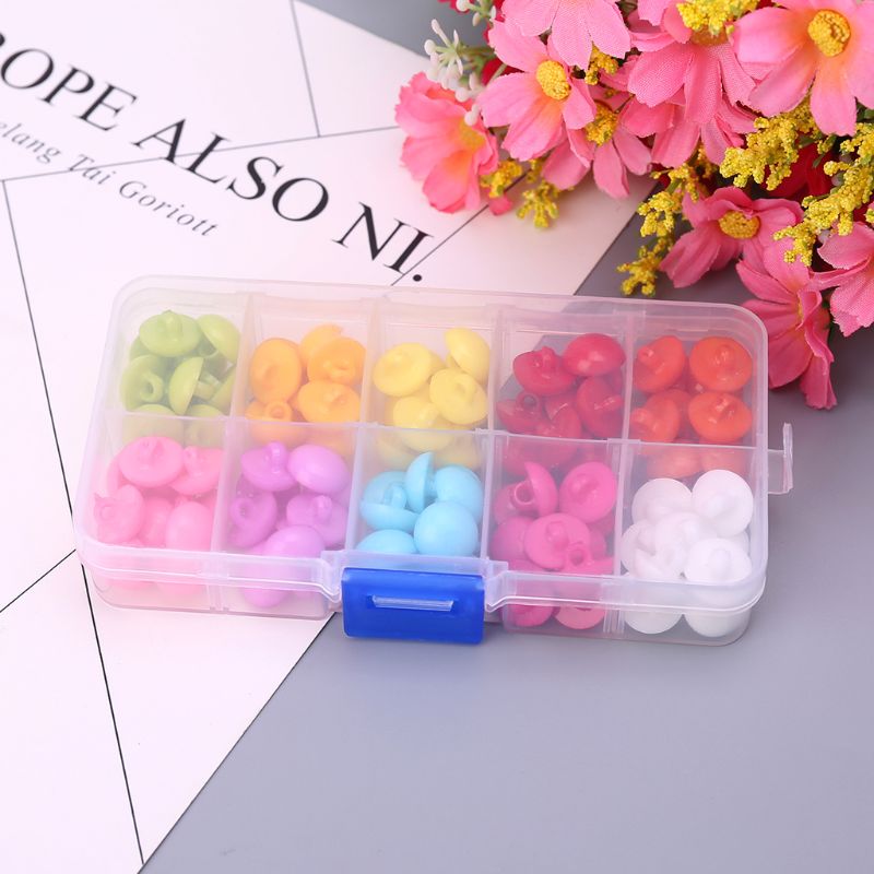 100pcs 12.5mm Round Mushroom Domed Shank Buttons Sewing Scrapbooking Craft DIY Accessories 54DF