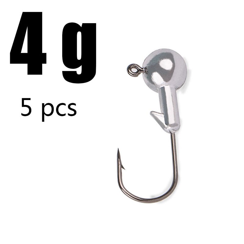 1g 2g 3g 4g 5g 10g 20g 22g 25g 28g crank Jig head hook fishing hook lead head Jig lure hard bait soft worm jig hook for fishing: 4g