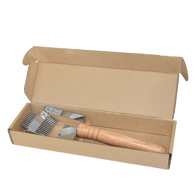 Beekeeping Tools Uncapping Scraper Honey cutter Honeycomb Scraper Wooden Handle Uncapping Fork Shovel beehive knife Equipment