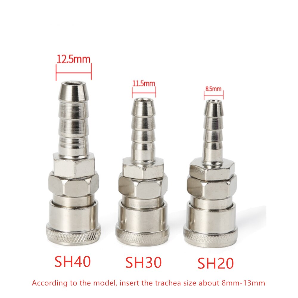 1Pcs von C art self-locking luft schlauch quick connector air kompressor teile Anschluss schlauch PP SP PF SF PH SH PM SM 10 20 30 40: Brown / 1/2"