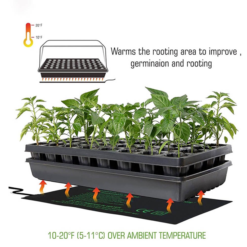 Frøplante varmematte vanntett plante frø spiring forplantning klon startpute hage forsyninger propagator forplantning