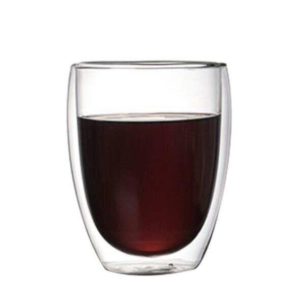 Hoge capaciteit dubbelwandige glazen bekers bier koffiebekers hittebestendige drinkbekers theemokken transparant drinkgerei: A 350ml