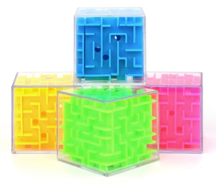 3D Doolhof Magische Kubus Transparant Zeszijdige Puzzel Speed Cube Rollende Bal Game Cubos Doolhof Speelgoed Voor Kinderen Educatief