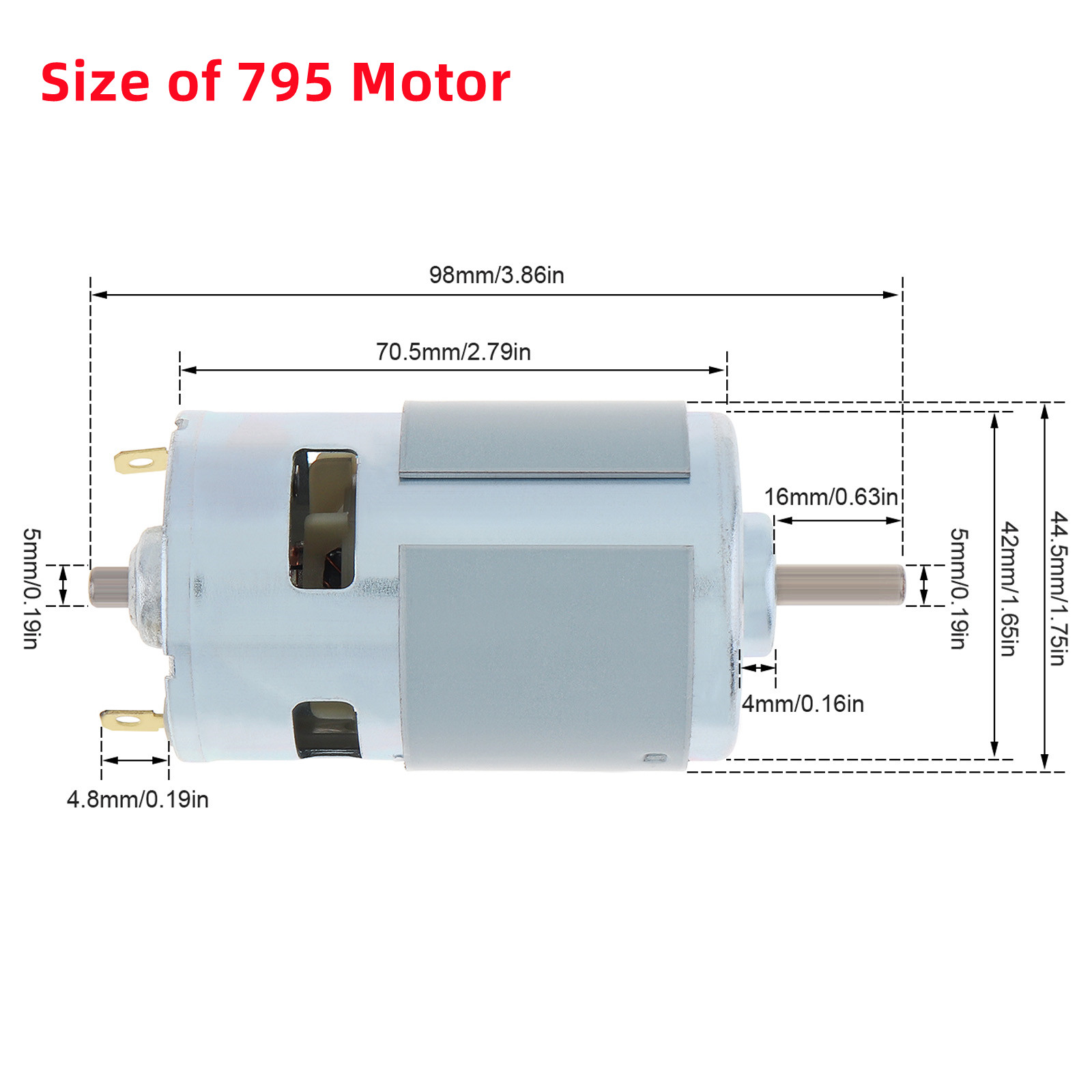 795 895 DC Motor 12 /24V 3000-12000RPM High Torque Electric Motor for Electric Tool/DIY Small Drill with Double Ball Bearing