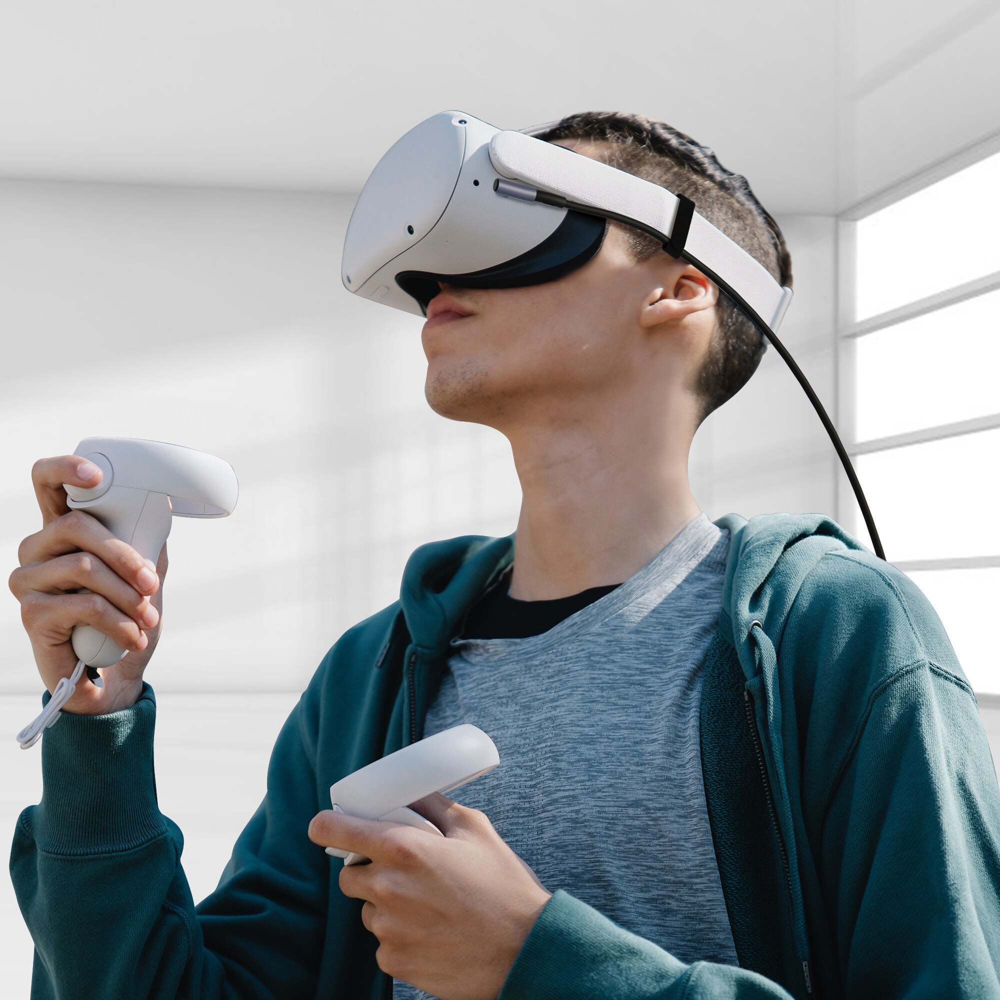 KIWI 16 FT/5M 10 FT/3M USB C Link Cable Accessories with Signal Amplifier Compatible For Qculus Quest 2