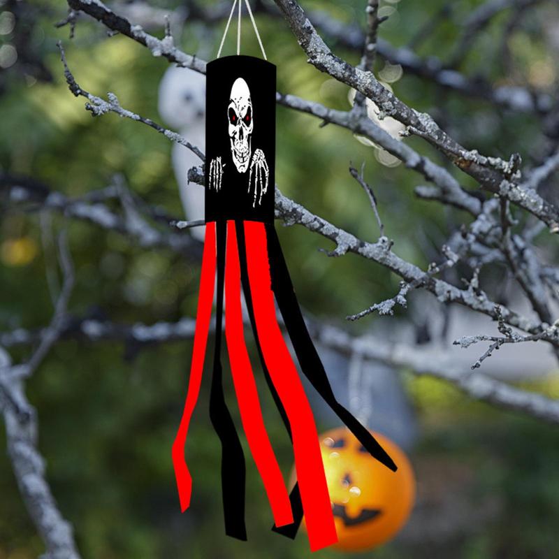 Halloween Windsock Flag Halloween Wind Lamp Ghost Sock Decorations Outdoor 39 In Compact Size Ghost Windsocks Decorations
