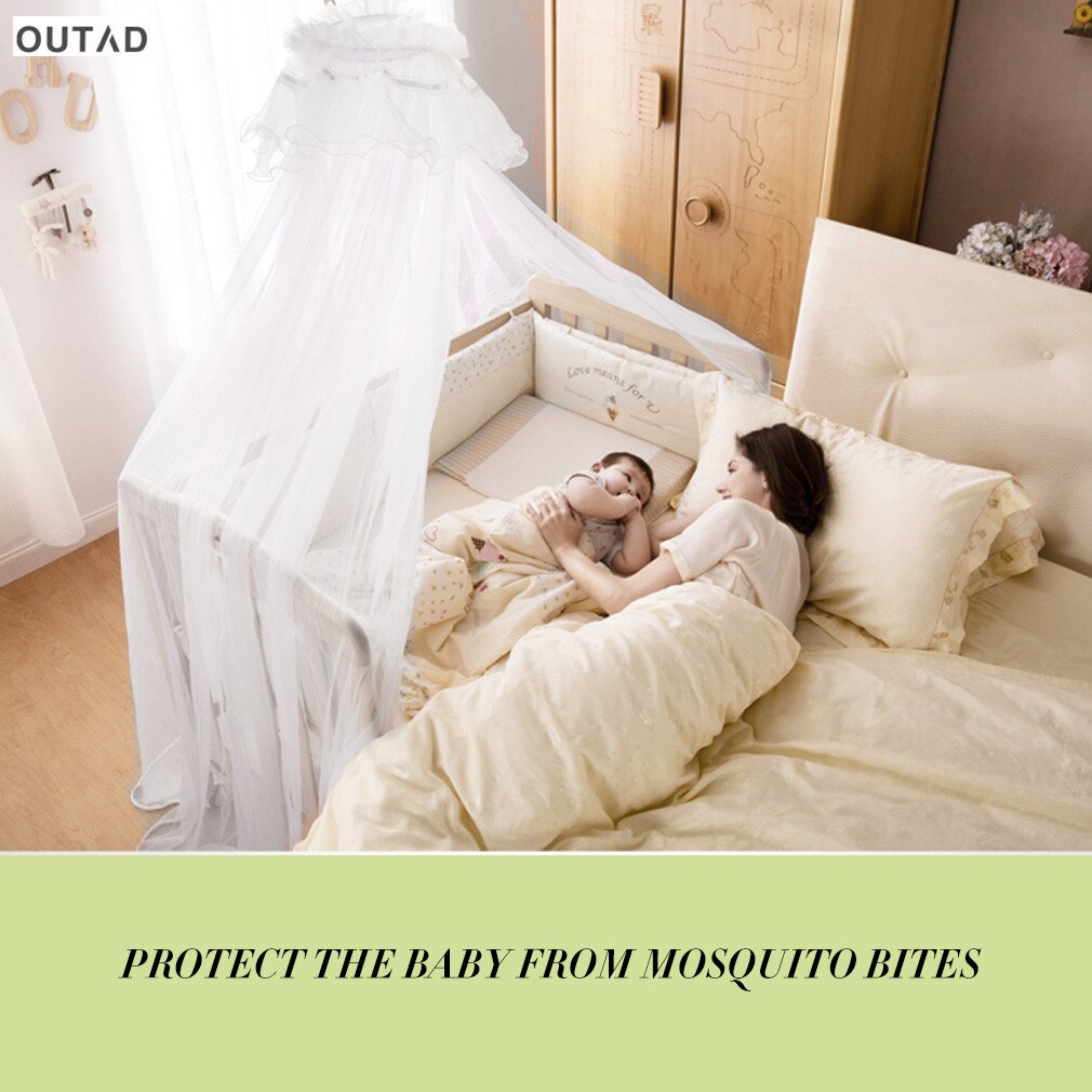 Baby Bedding Crib Mosquito Net Toddler Baby Care Bed Mosquito Mesh Hung Dome Curtain Net Portable Size Round Summer