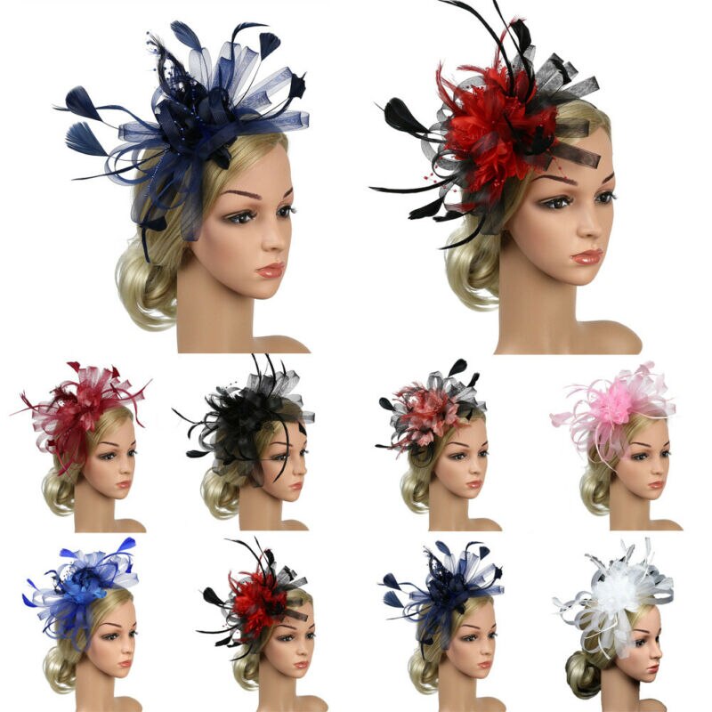 FAROOT Women Large Headband Clip Hat Fascinator Weddings Ladies Day Race Royal Ascot Lady Party Hats