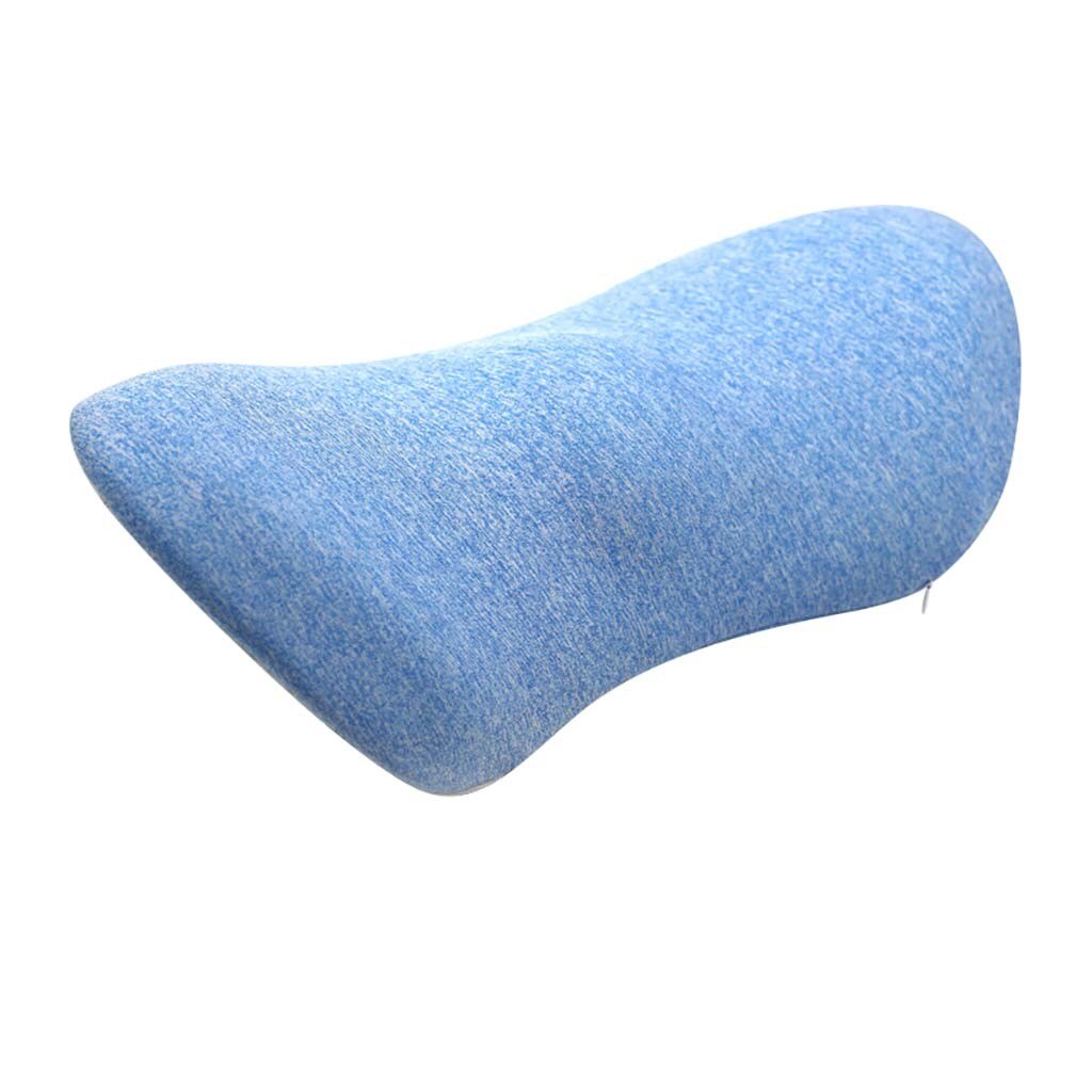 On Selling Durable Stronger Lumbar Support Pillow For Sleeping Soft Memory Foam Lower Back Support Cushion Memory Foam#BL4: Blue