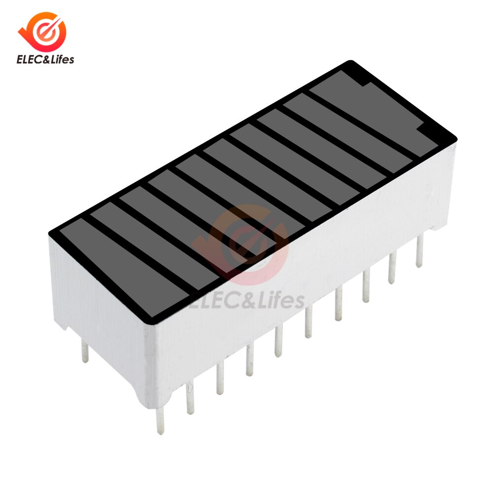 10Pcs 10 Segments 4 Colors LED Display Module Red Yellow Green Blue LED Bar Graph Display Battery Power Level Indicator Display