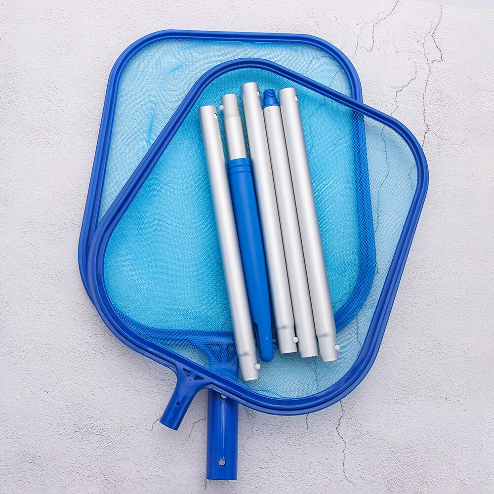 1pc pool sopnät teleskopstång pool skimmer rengöring fjädrar filter mesh yta pool damm ren verktyg