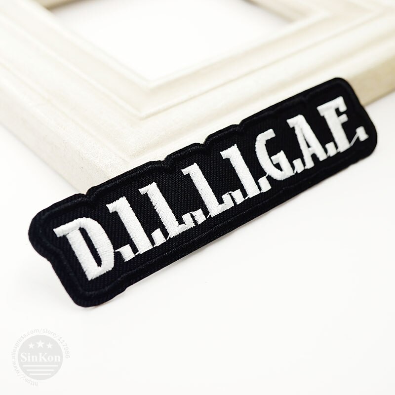 Dilligaf (Size:2.6X11.5Cm) doek Badges Mend Versieren Patch Jeans Zak Hoed Kleding Kleding Naaien Decoratie Applique Patches