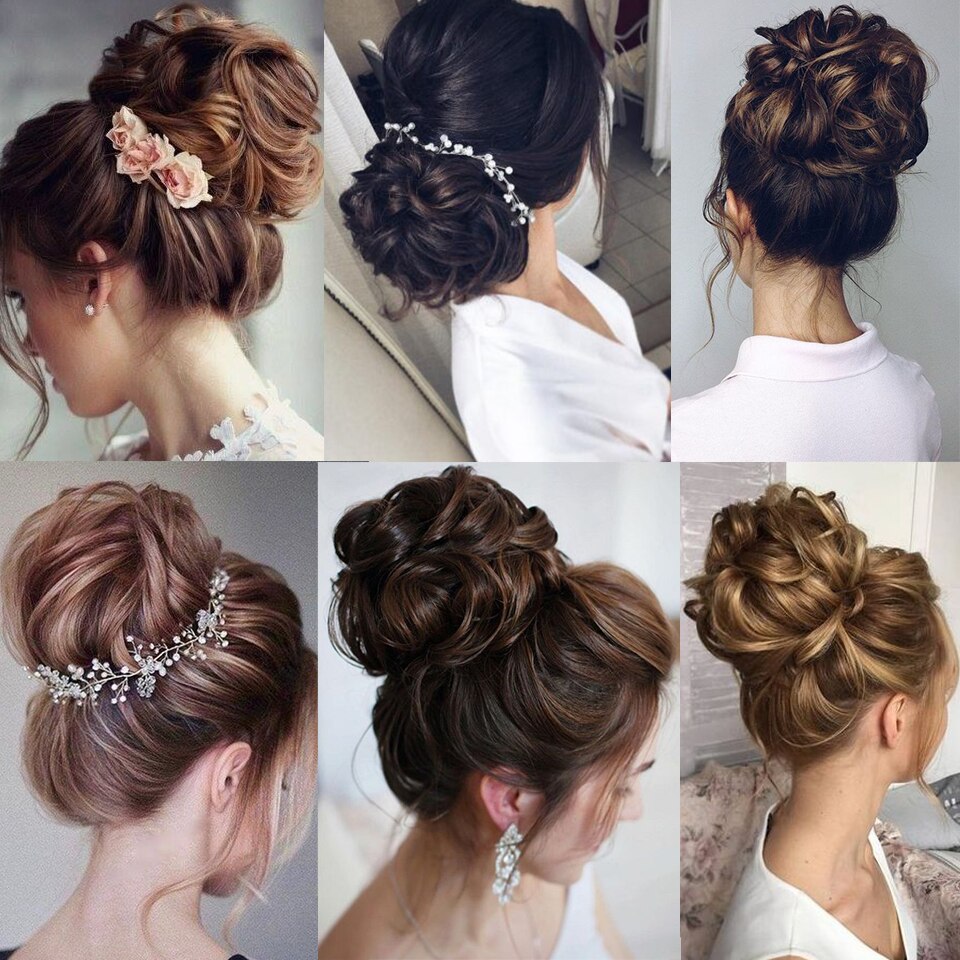 Fibra de alta temperatura de alta temperatura do cabelo do coque do cabelo da faixa de borracha do encaracolado do chignon do cordão sintético de shangke