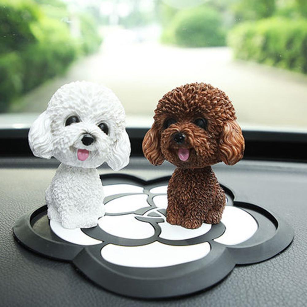 Lovely Swinging Head Simulation Dog Puppy Car Interior Dashboard Ornament