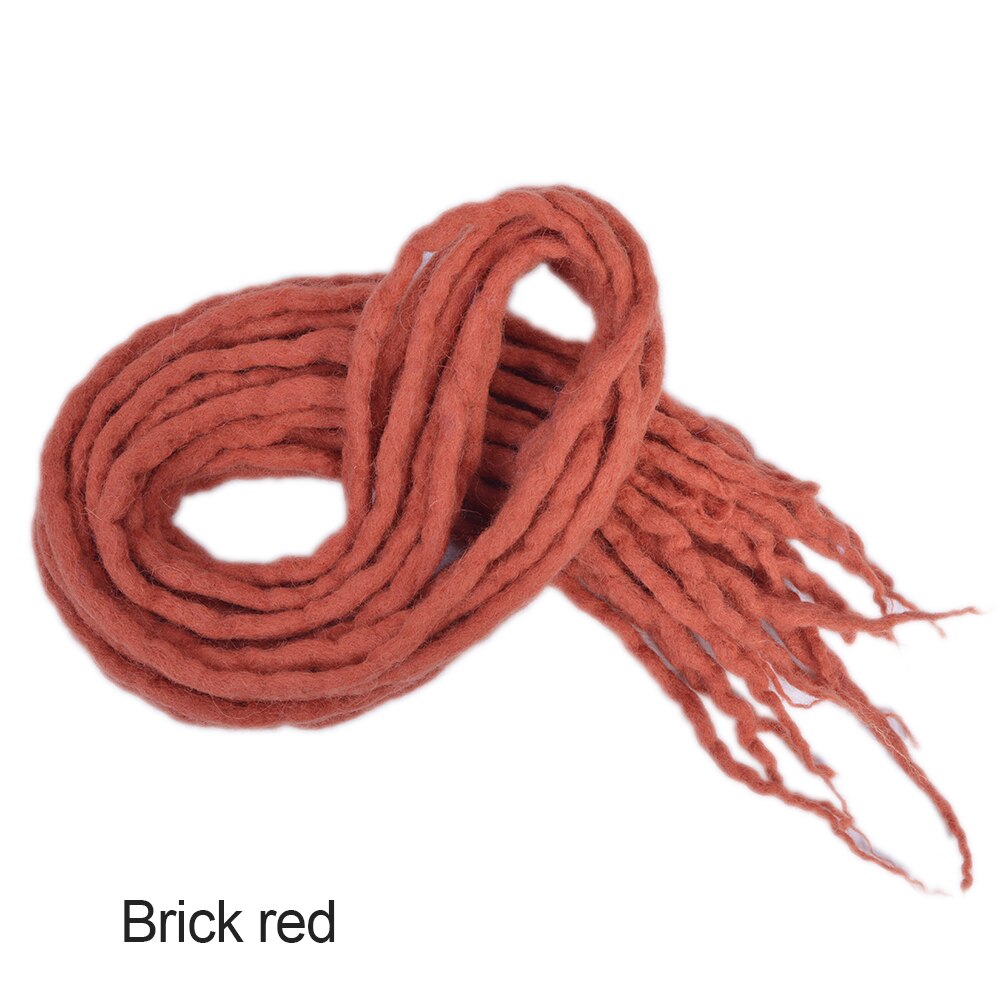 Syntetiske dreadlocks hæklet hår blødt uld dread locs håndlavet fletning hårextensions til afro kvinder mænd hiphop stil