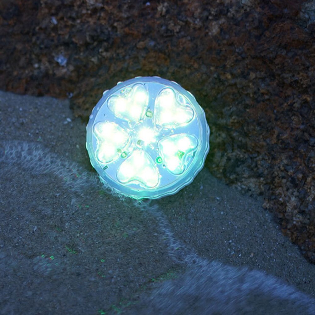 2pcs Underwater Light Swimming Pool Small Heart Shaped Waterproof Bathtub Magnetic Color Changing RGB LED Remote Control