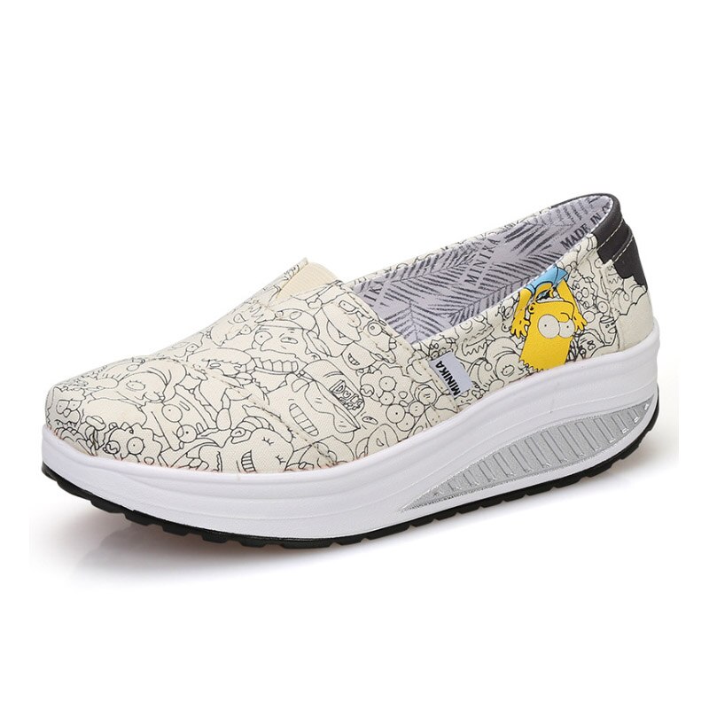 Kvinnor lägenheter plattform loafers dam mockasin skor kvinna höst slip on casual damskor kilar skor: 1514-1 mizong / 9
