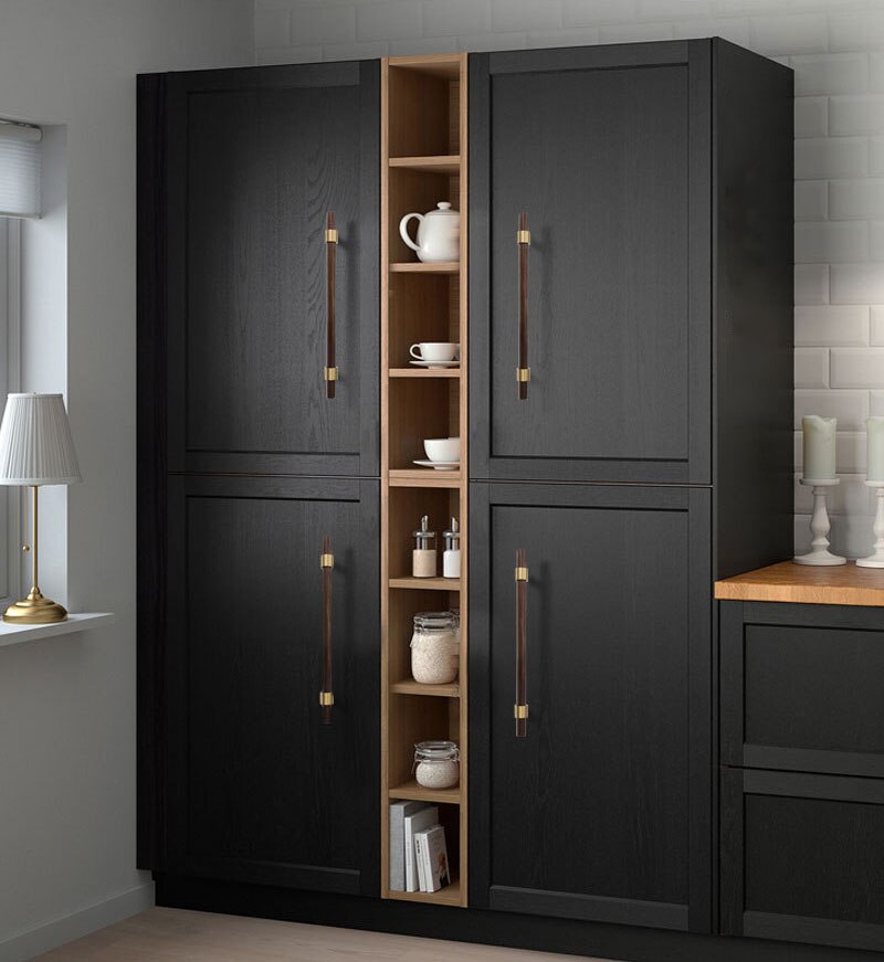 Messing Nussbaum Schrank Griffe Holz Griff für Schrank Kommode Knöpfe Schublade Zieht Möbel Tür Hardware