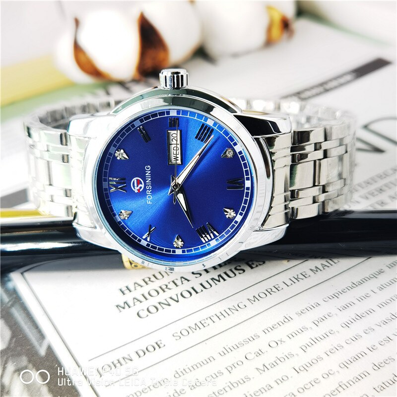 Forsining Heren Horloges Topmerk Luxe Mechanische Horloges Voor Mannen Kalender Mode Horloge Waterdicht Business Man Klok