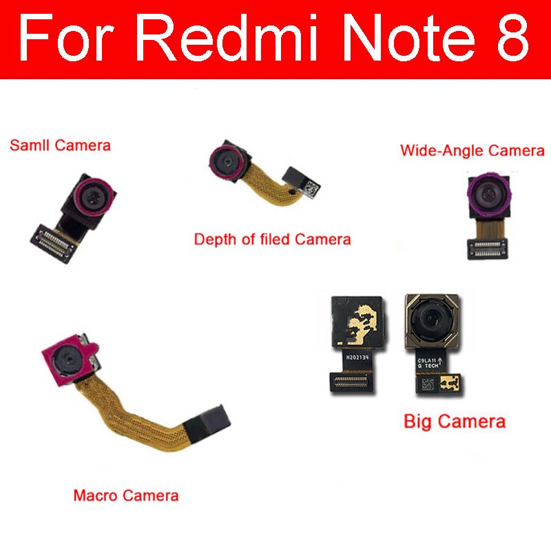 Hoofd Back Camera Voor Xiaomi Redmi Note 8 Note8 Achteruitrijcamera Flex Kabel Facing Camera Model 100% Goed Getest Vervanging