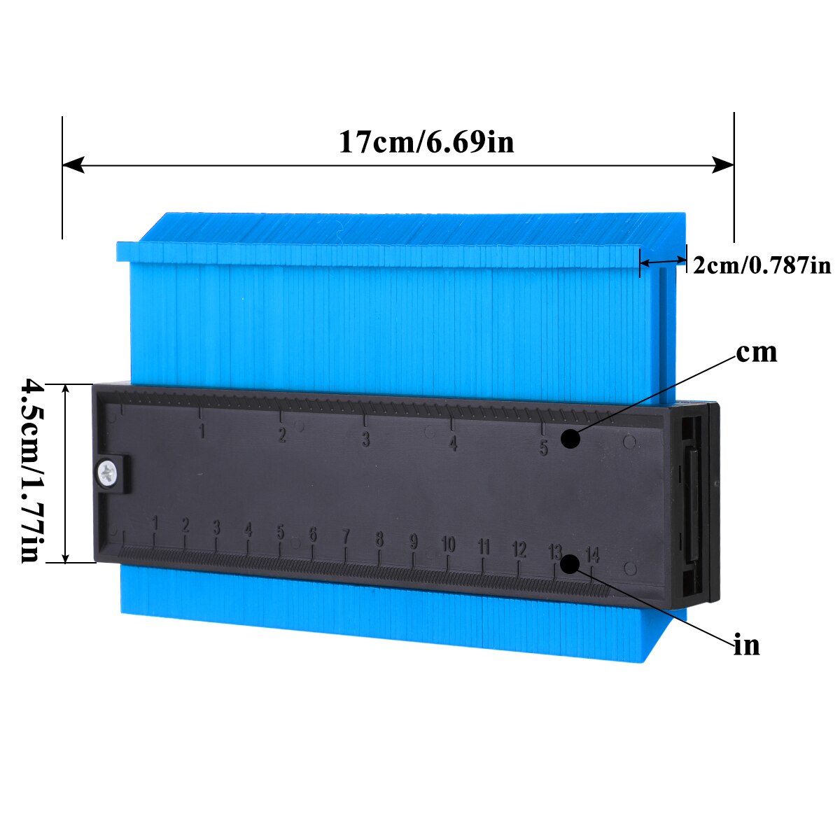 Meter Model Template Plastic Contour Copy Measuring Tool Shape Gauge Duplicator Multi-functional Profile Measurement Tool