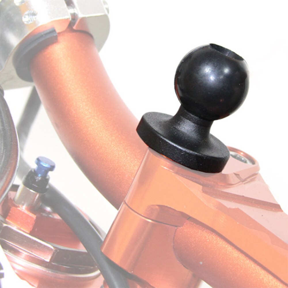 Aluminium base gummi motorcykel monteret sort gaffel stang base med kuglehoved til ram mount
