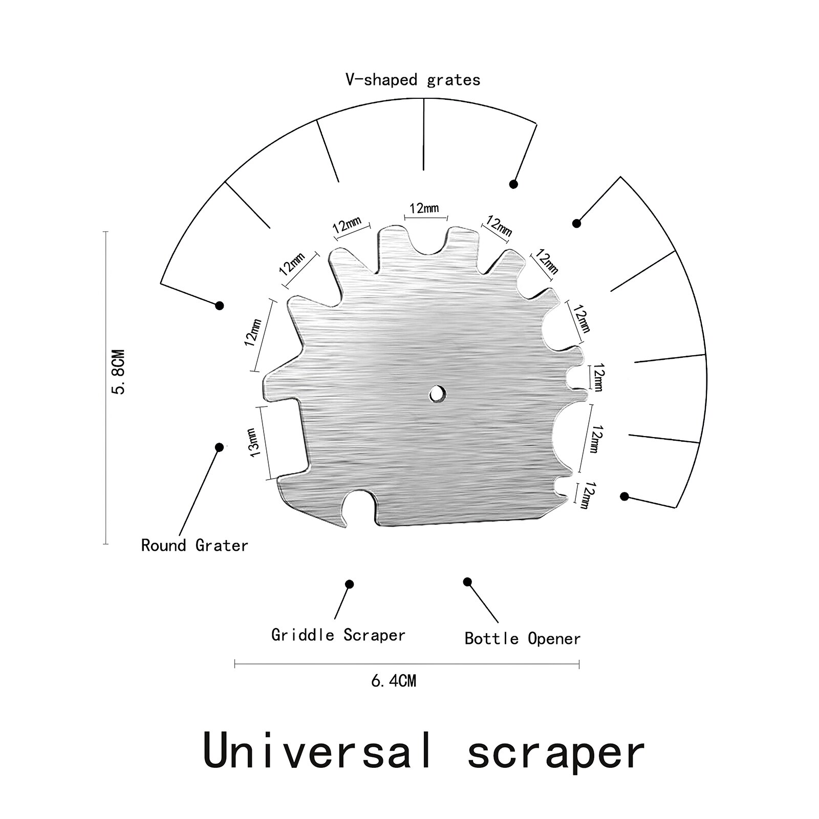 Universal Barbecue Cleaning Scraper With Brush Portable BBQ Grill Cleaner Durable Barbecue Cleaning Tool With Brush