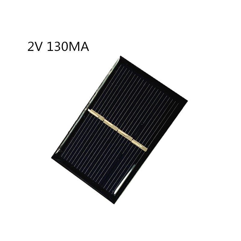 1pc Mini Poly Solar Panel 2V 130MA for Mini solar panel charging and generating electricity 58*38MM: 2V 130MA