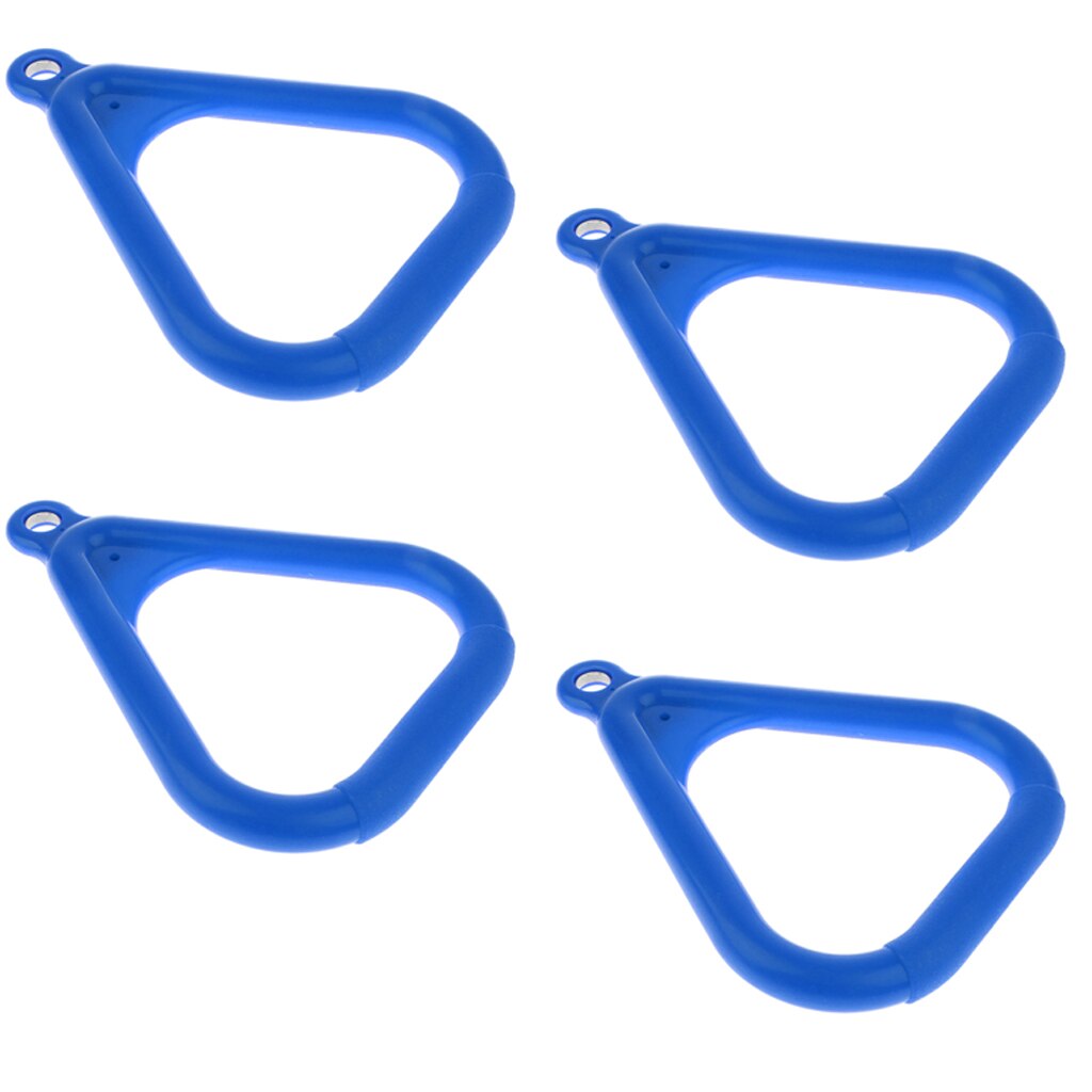 Outdoor Trapeze Gym Rings Plastic Coated Ring Swing Set Replacements Blue