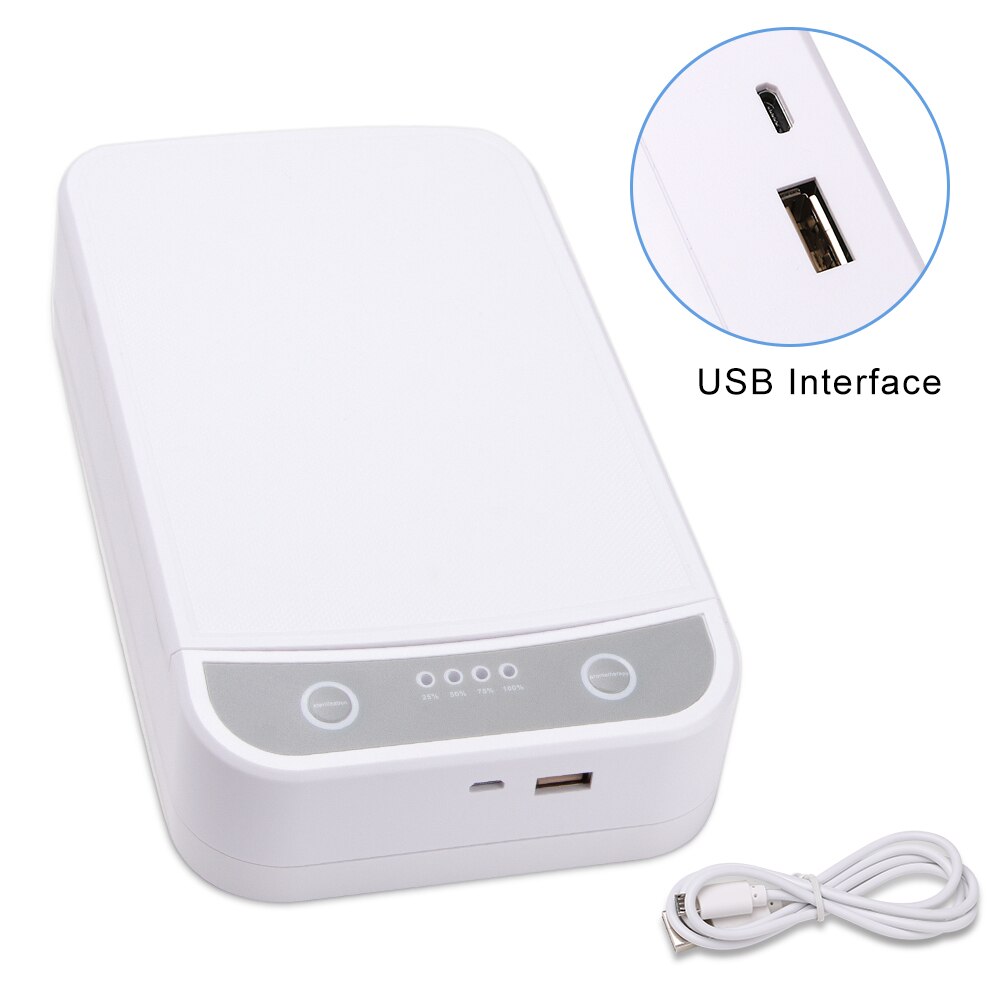 Portable UV Sterilizing Box Disinfector Multifunctional Cellphone UV Light Sanitizer Box with Aromatherapy and Charging Function