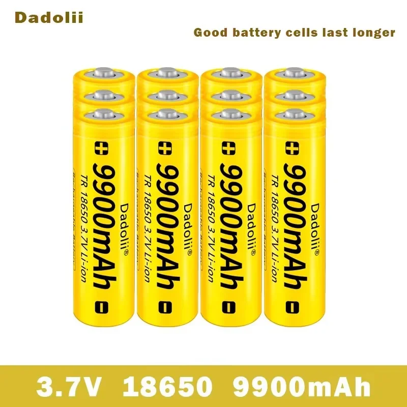 18650 battery 3.7V 9900mAh rechargeable lithium battery for LED flashlight flare battery