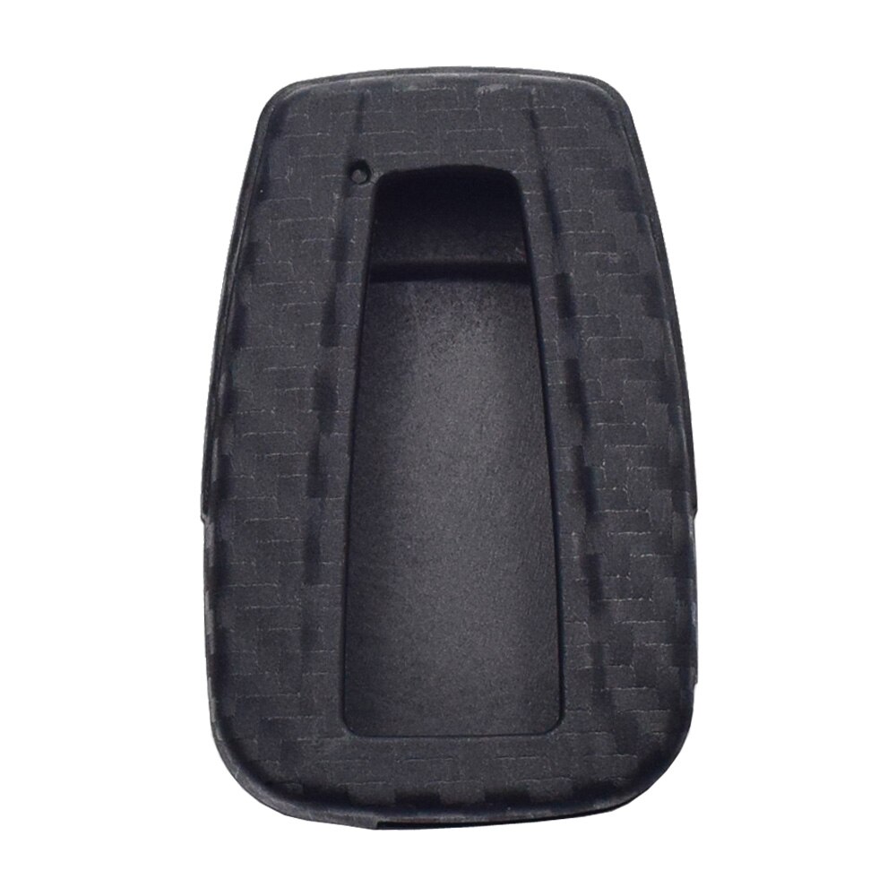 Carbon Silicone Car Key Case For Toyota CHR C-HR Camry RAV4 Smart Keyless Remote Fob Cover Keychain Protector Keys Bag: 1 Case