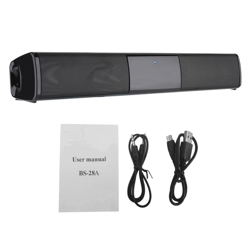 Wireless Soundbar 3D Sound Home Theater HiFi Speaker System Subwoofer Wireless Music Speaker Support TF FM AUX: Default Title