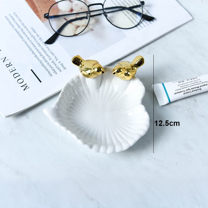 Nordic Keramische Sieraden Lade Decoratieve Schotel Voedsel Plaat Ketting Opslag Trays Ringen Armbanden Houder Creatieve Decoratie: 3