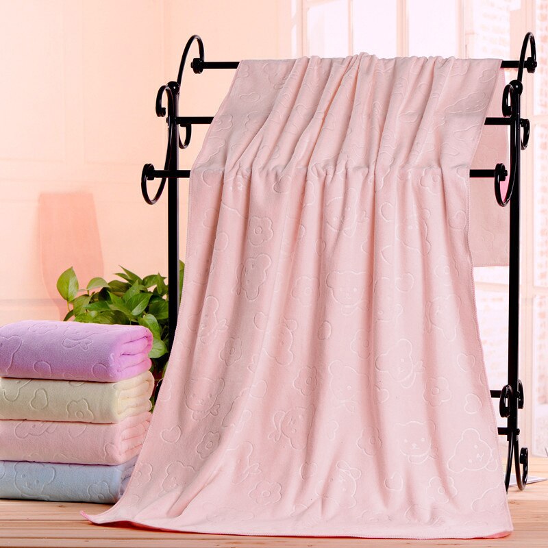70X140CM Towel Luxury Super Absorbent Quick-Drying Microfiber Large Bath Towel Soft Hotel Bath Towel Beach Towels Shower Towel: Pink