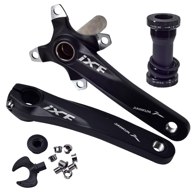 Mountain Bike Crank Set with Central Axis Positive and Negative Tooth Mountain Bike Integrated Hollow Crank Bike Crank/Parts