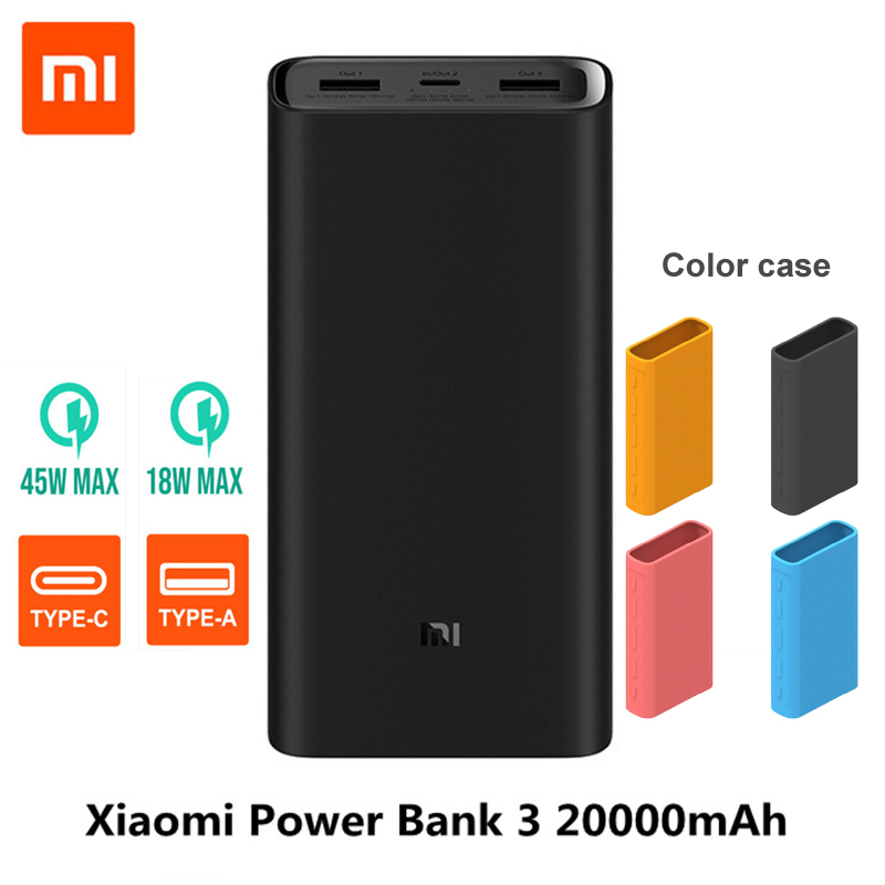 Xiaomi Power Bank 3 20000mAh Mi Powerbank USB-C 45W Portable Charger Dual USB Powerbank for Laptop Smart phone