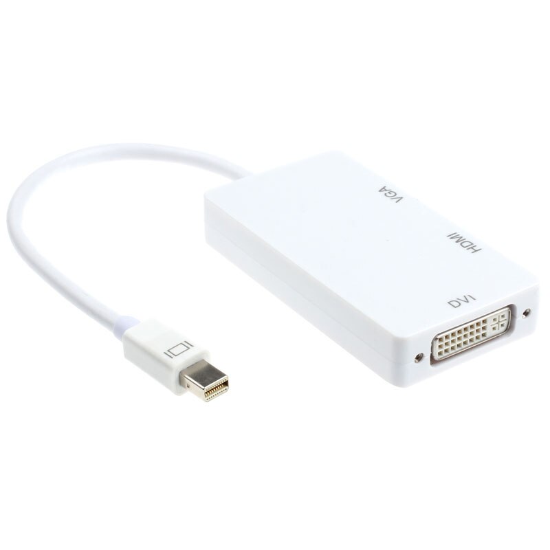 DisplayPort Thunderbolt to DVI VGA HDMI Adapter 3 in1 for MacBook iMac AU04