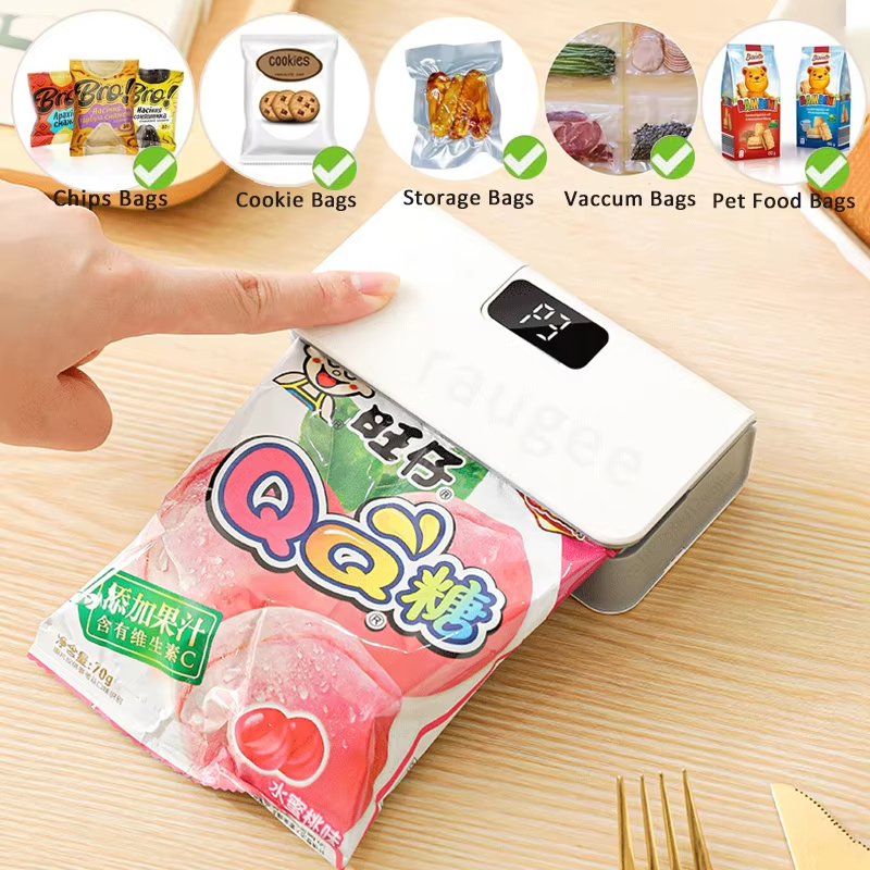 Plastic Bag Sealer Mini Heat Bag Sealing Machine Rechargeable Handheld Food Packaging Heat Sealer Thermal Bags Sealing Machine