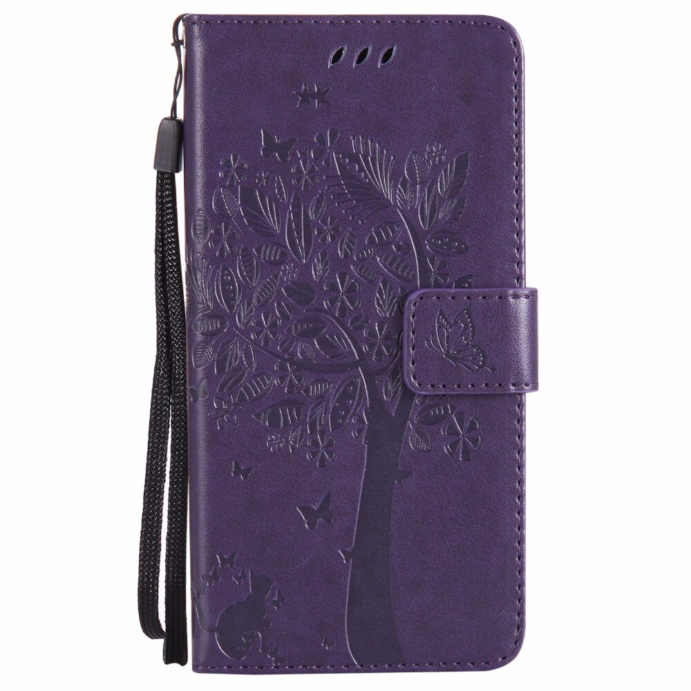 Wallet Case voor Meizu M8C Flip Lederen Cover op M810 M810H M810L Kickstand Beschermhoes voor Meizu M8C M 8C telefoon tas Gevallen: Paars