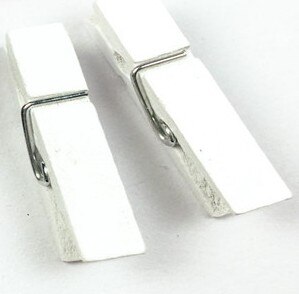25mm/30mm/35mm/45mm/72mm træfarve /35mm farver spring træ klip tøjklemme håndværk ornament 1-50pc/ taske sort hvid tøj clips: 35mm hvide 10pc