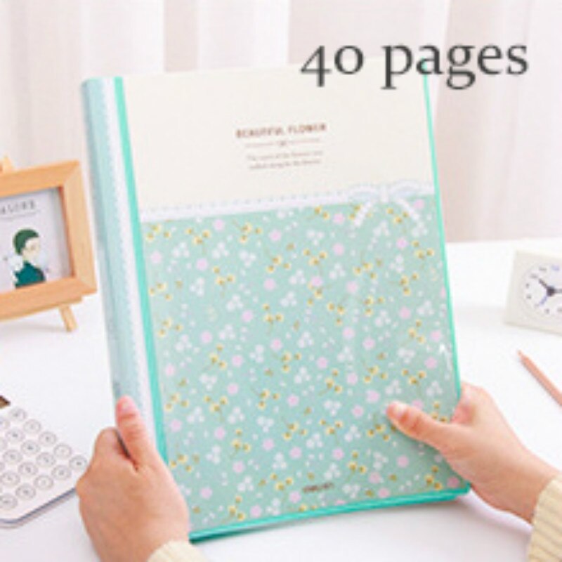 30/40/60 pagina's  a4 map tas waterdichte meerlaagse inleg documenten organizer tas papier opbergdoos muziekpartituur clip doos: 40 pagina's groen