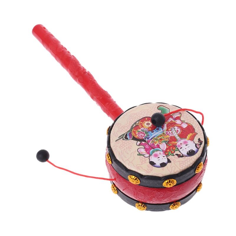 Spin hochet tambour singe tambour chinois enfant jouet Q22D