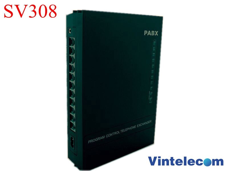 China PBX factory directly supply SV308 MINI PABX Office Phone system / with 3 in / 8 out - SOHO business solution