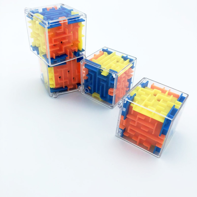 1Pcs Doolhof Magische Kubus Stickerloze Kubus Puzzel Professionele Magneten Snelheid Cub