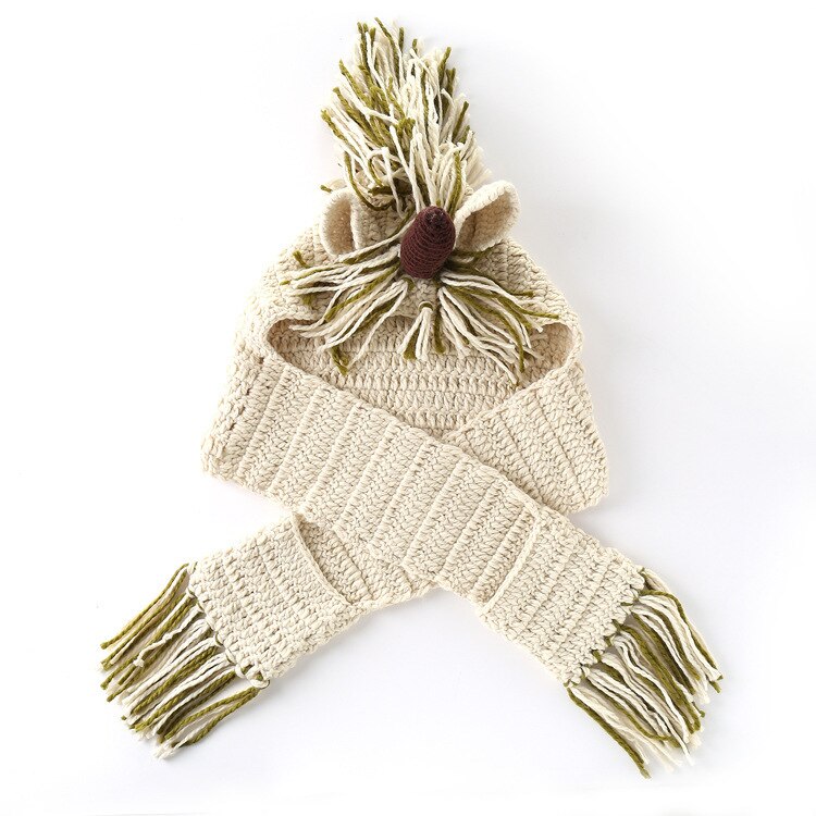 Baby Kint Unihorn Dier Cartoon Hoed voor Meisjes Warm Tassel Hand Made Kleding Winter kinderen Cap kinderen Hoed 2-8 jaar