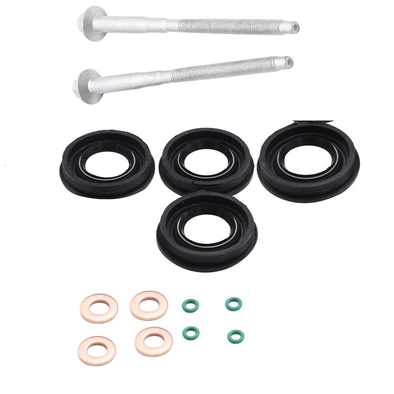 Car Fuel Injector Seal + Washer + O-Ring + Injector Bolts for Ford Transit MK7 2.2 2.4 3.2 TDCI 2006