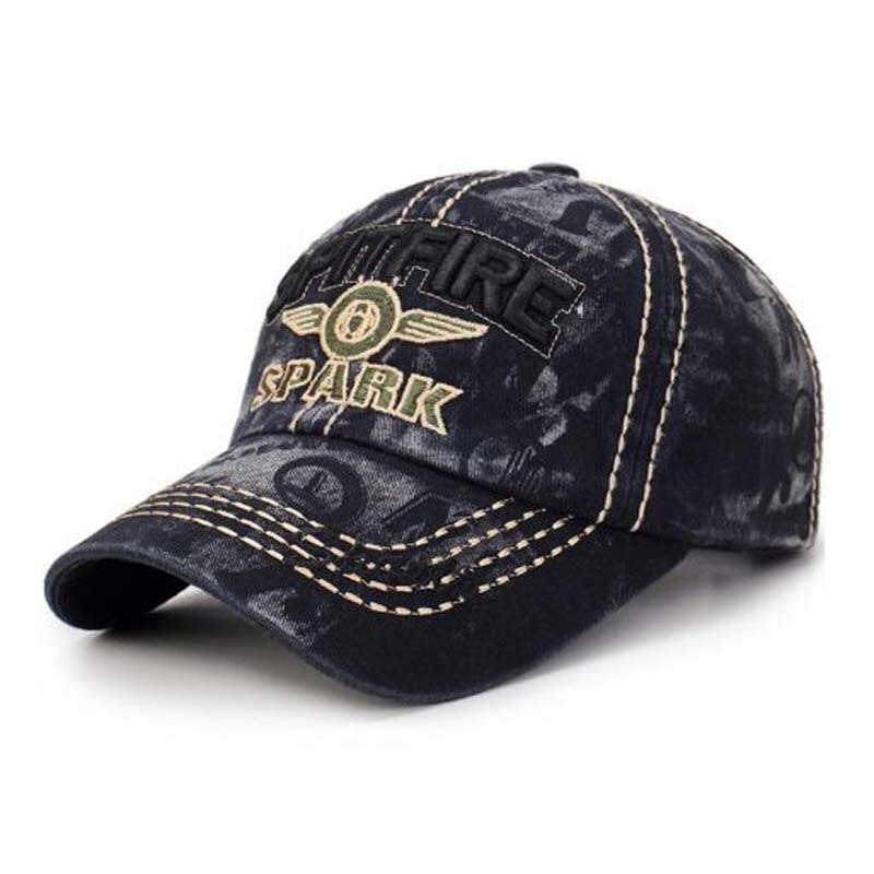 Xeongkvi koreansk vask cowboy baseball kasket forår efterår mærke snapback broderi bogstaver spids hat til kvinder mænd casquette: Sort