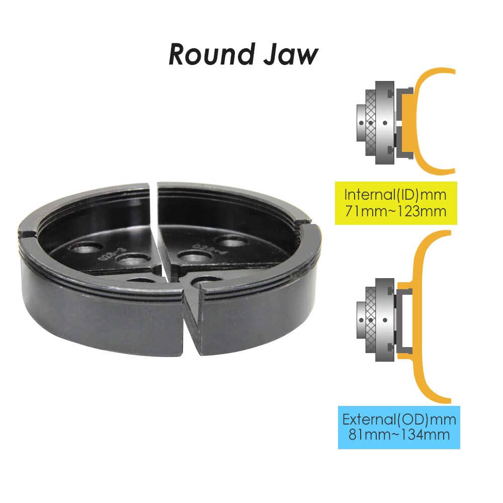 Wood Lathe Chuck Step Round Pin Jaw Set Self Centering Parts Woodturning Accessories for TASP MWLC100C: 1 x Round Jaw
