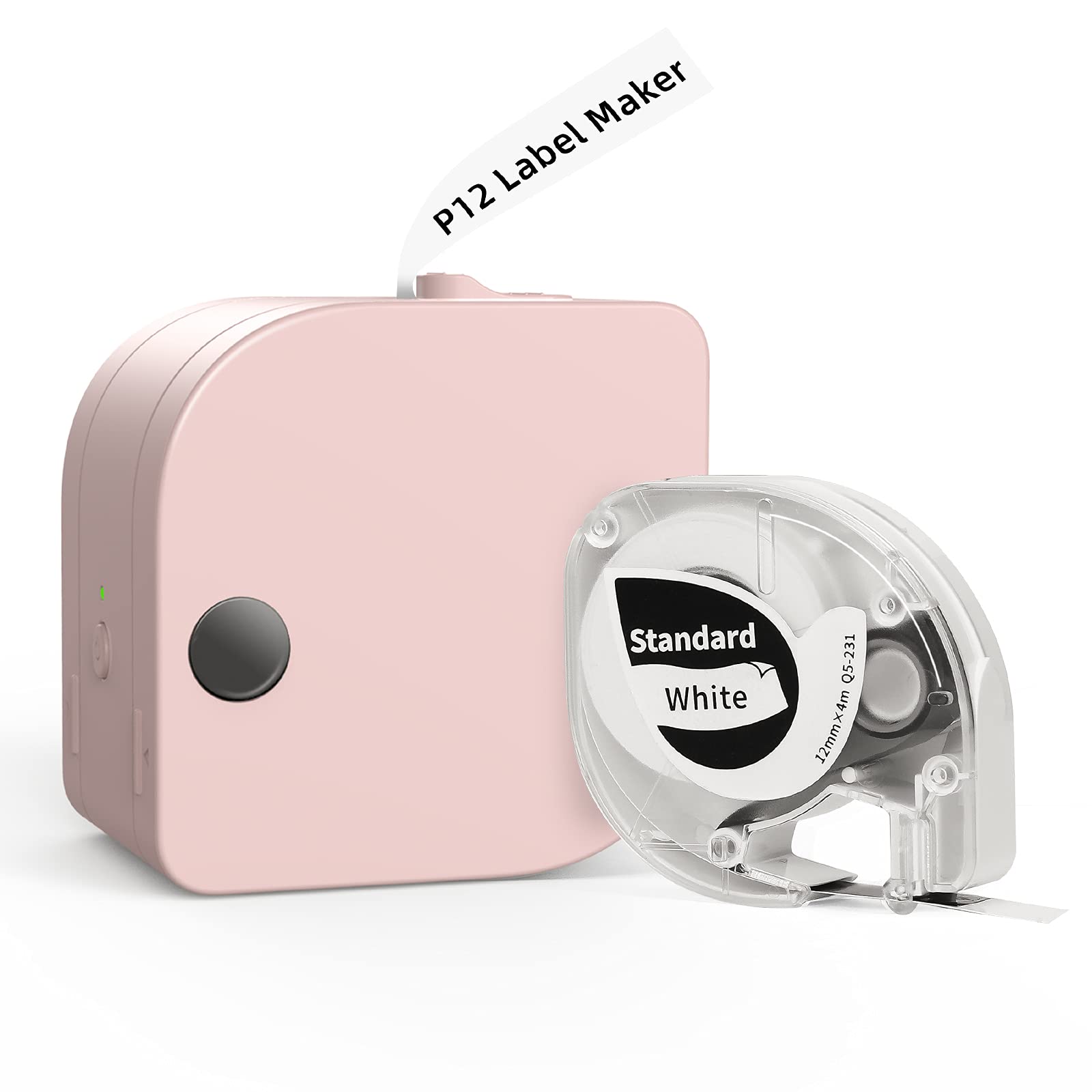 P12 Mini Label Maker Machine with Tape Thermal Label Printer for Home Office Business Wireless Label Machine for iOS &amp; Android: Pink Set